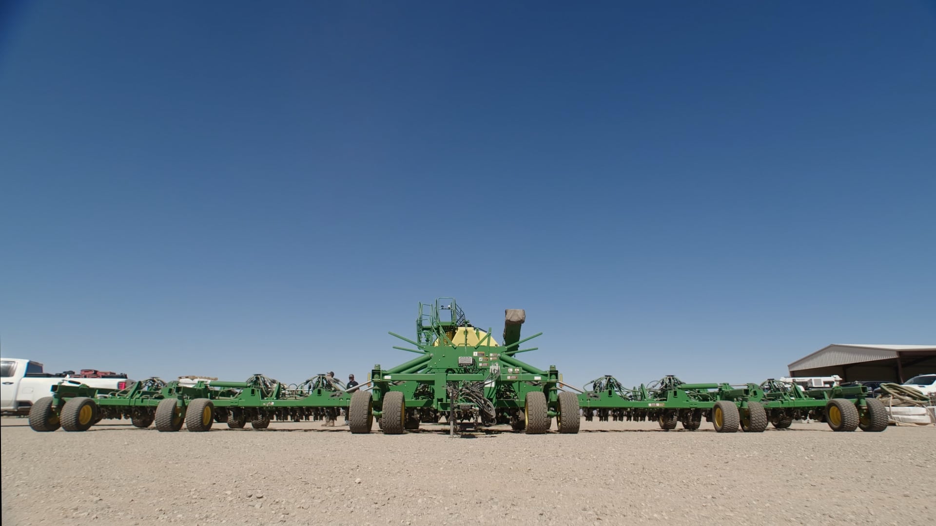 Farm machinery at work in Willcox, Arizona.