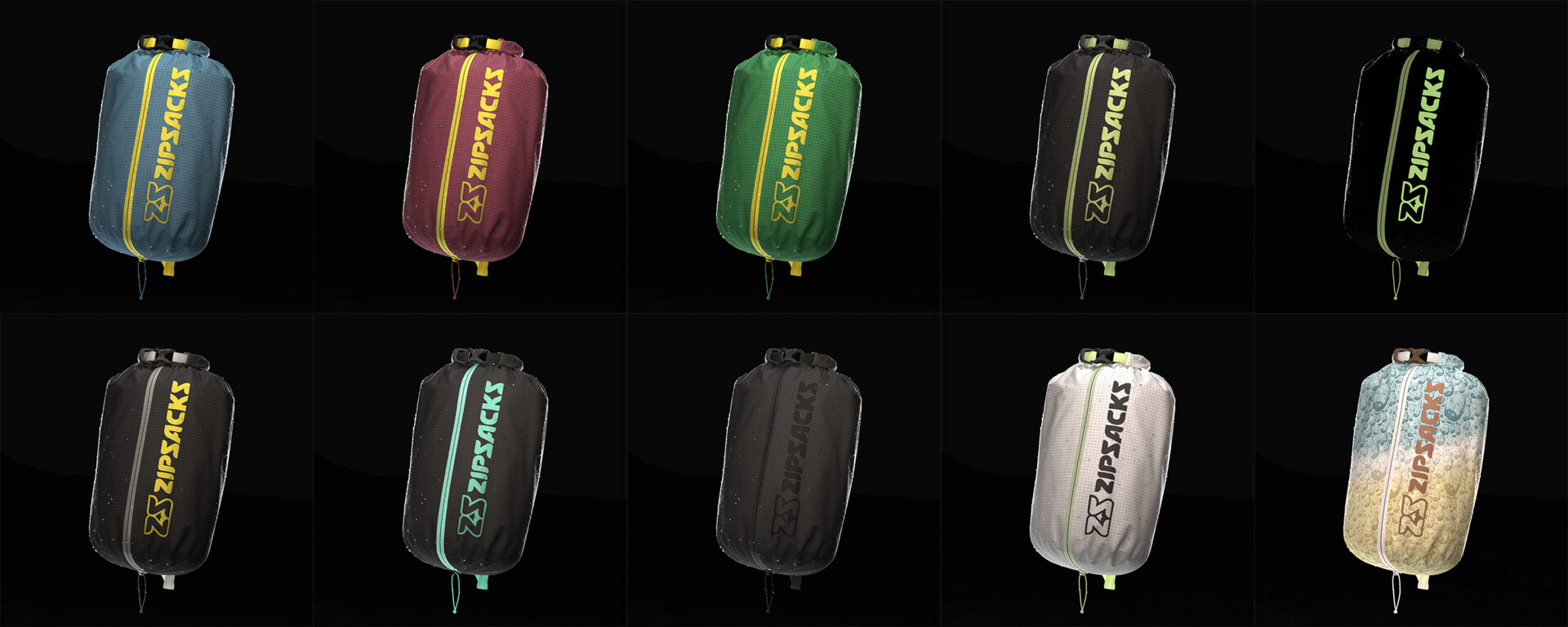 ZipSacks colorways lineup